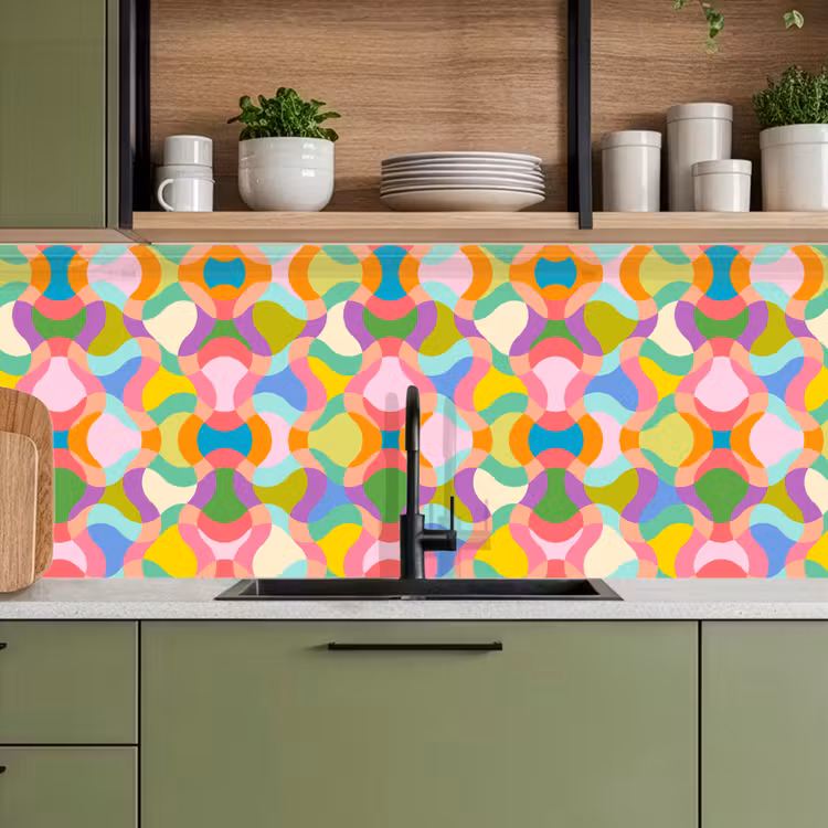 Schienale cucina - Design - Astratto - Colori - Retrò — 8