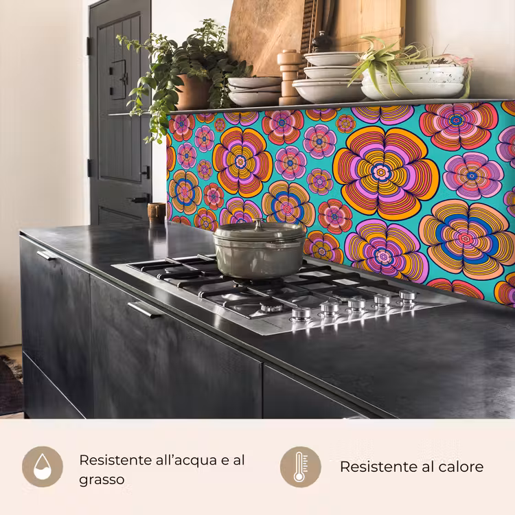 Schienale cucina - Design - Flower Power - Colori — 5