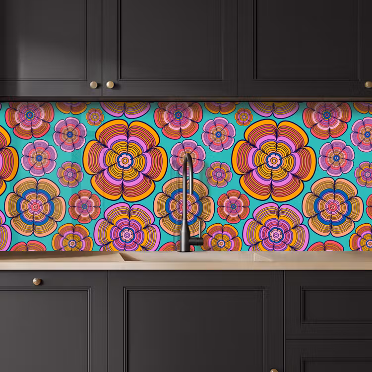 Schienale cucina - Design - Flower Power - Colori — 6
