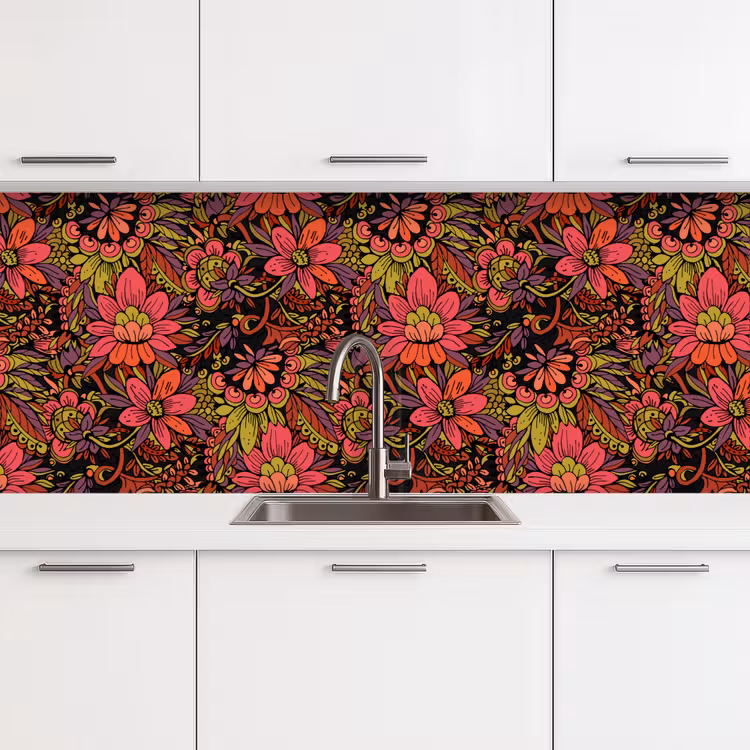 Schienale cucina - Fiori - Foglie - Design — 4