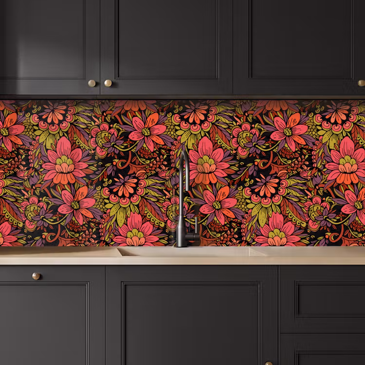 Schienale cucina - Fiori - Foglie - Design — 6