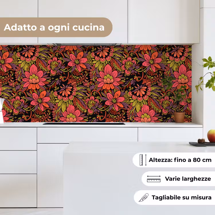Schienale cucina - Fiori - Foglie - Design — 7