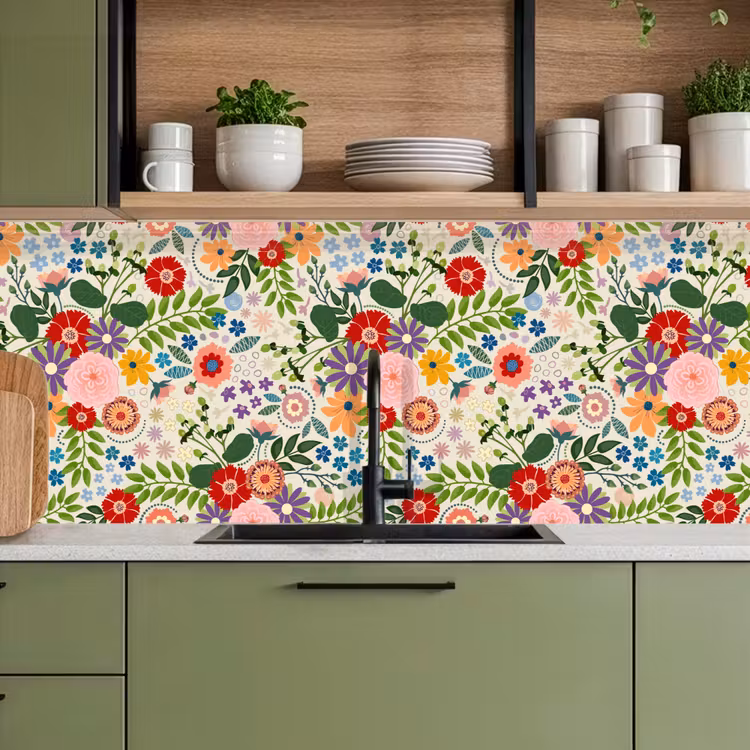 Schienale cucina - Foglie - Fiori - Design — 8