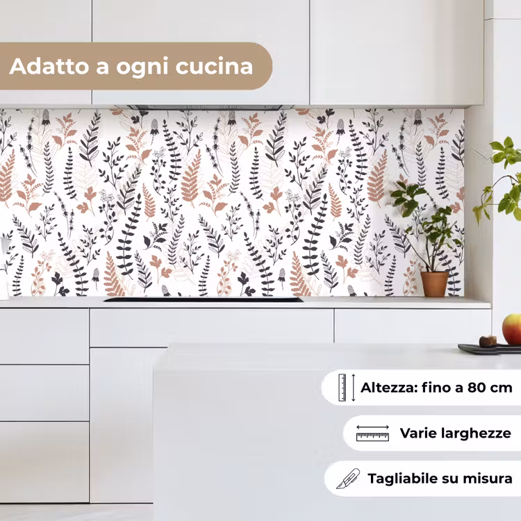 Schienale cucina - Foglie - Fiori - Design — 7