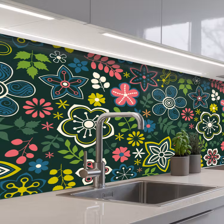 Schienale cucina - Foglie - Modelli - Fiori — 2