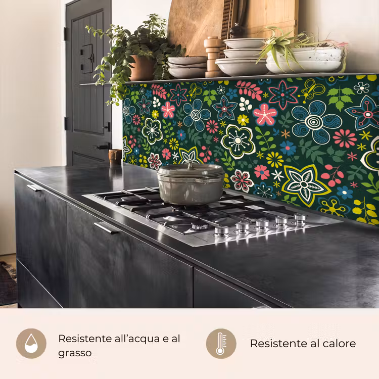 Schienale cucina - Foglie - Modelli - Fiori — 5