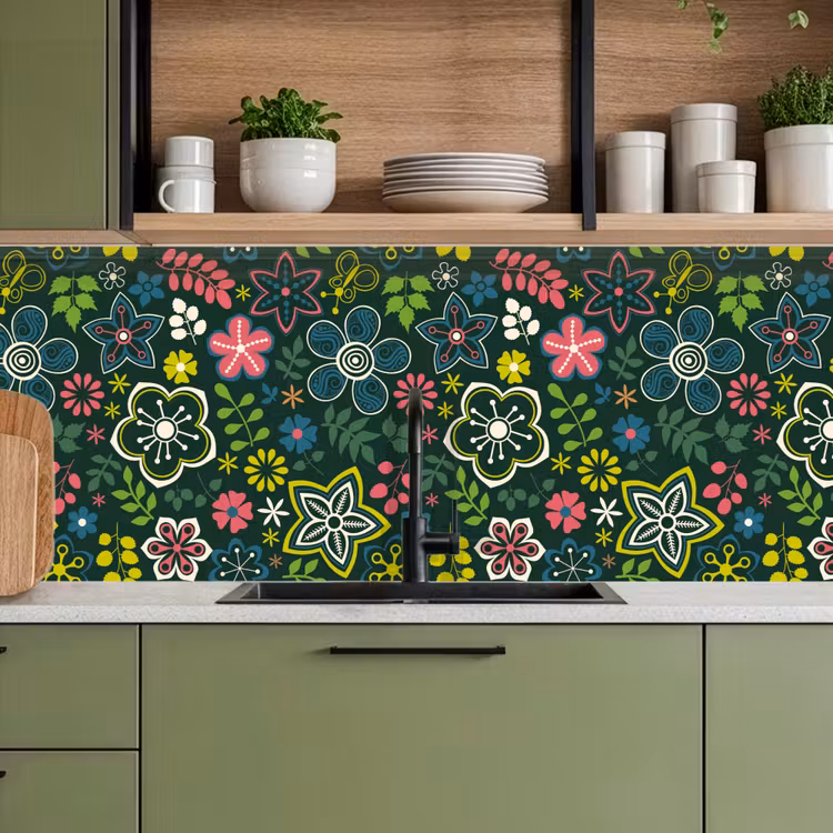 Schienale cucina - Foglie - Modelli - Fiori — 8