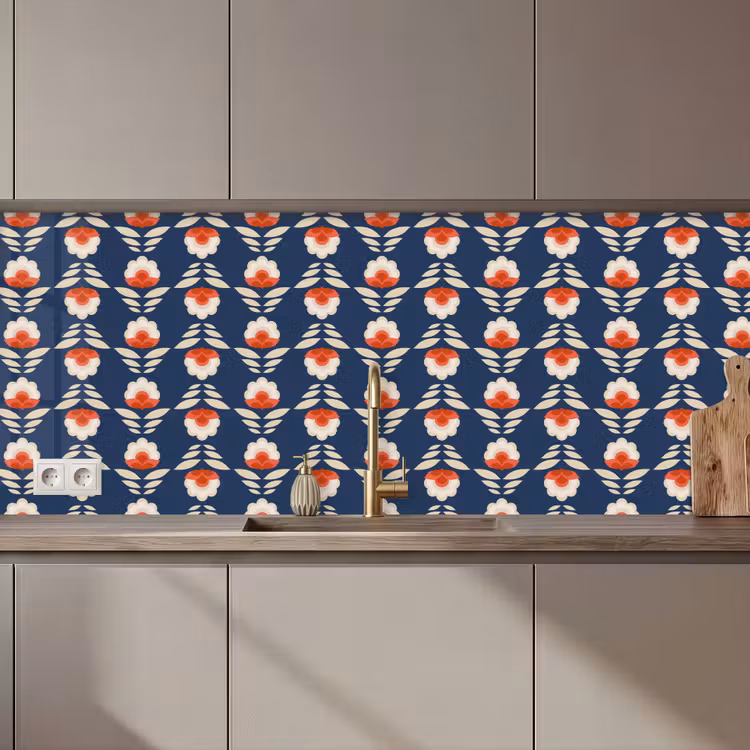 Schienale cucina - Modelli - Astratti - Fiori — 1