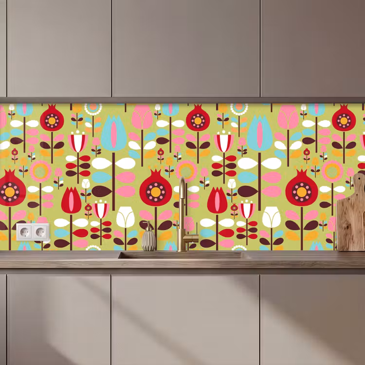 Schienale cucina - Modelli - Fiori - Colori — 1