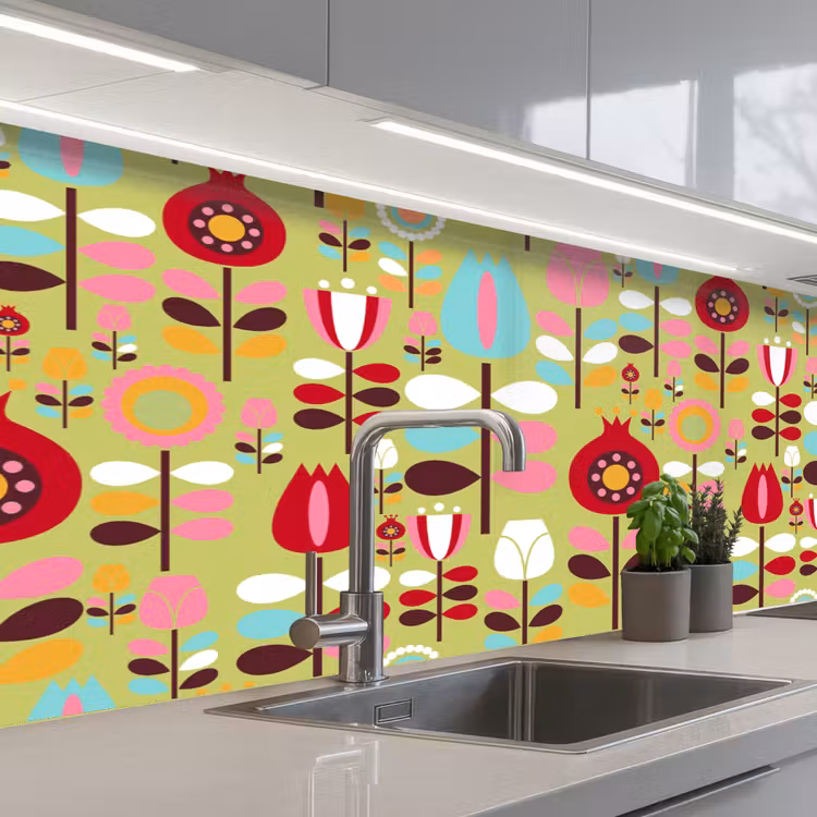 Schienale cucina - Modelli - Fiori - Colori — 2