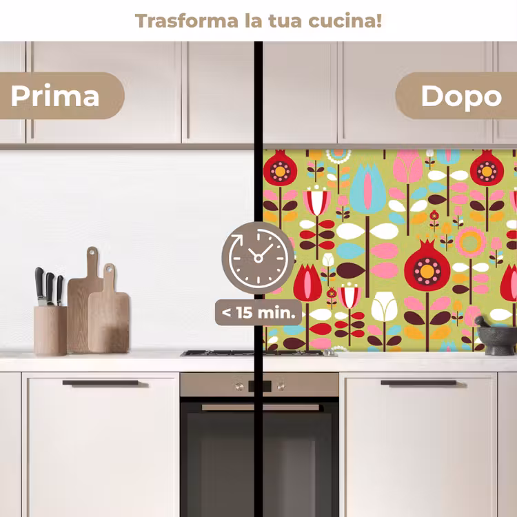 Schienale cucina - Modelli - Fiori - Colori — 3