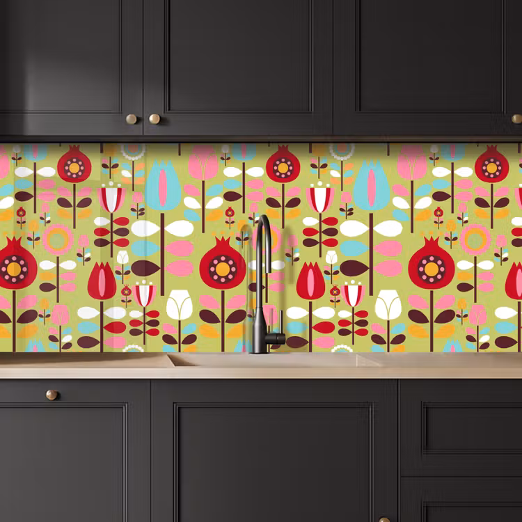 Schienale cucina - Modelli - Fiori - Colori — 6
