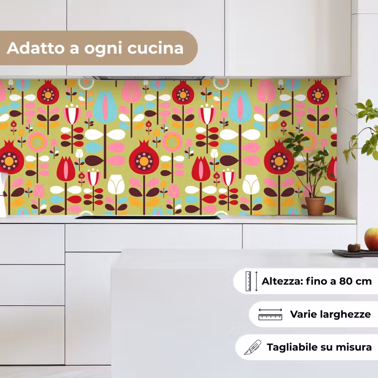 Schienale cucina - Modelli - Fiori - Colori — 7