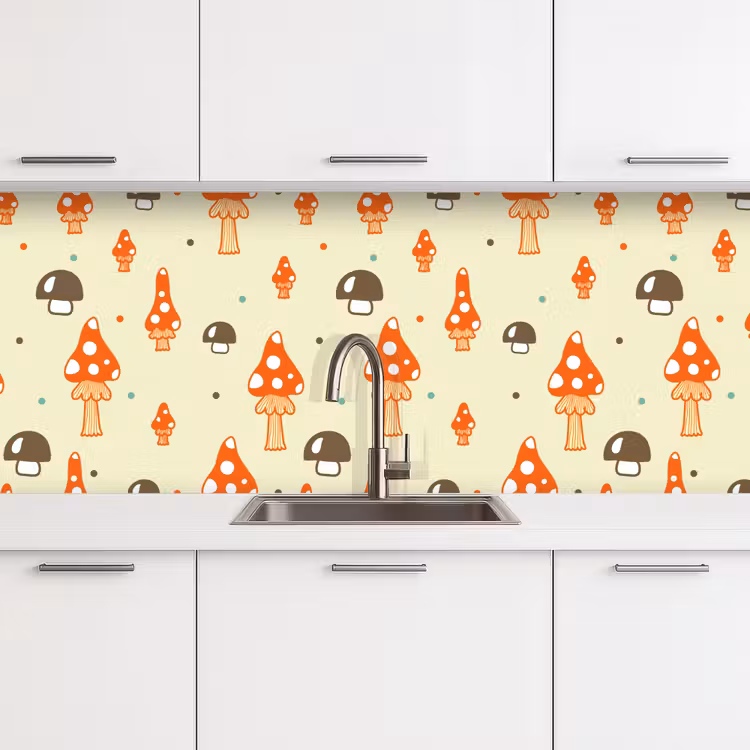 Schienale cucina - Modelli - Fungo - Arancione — 4