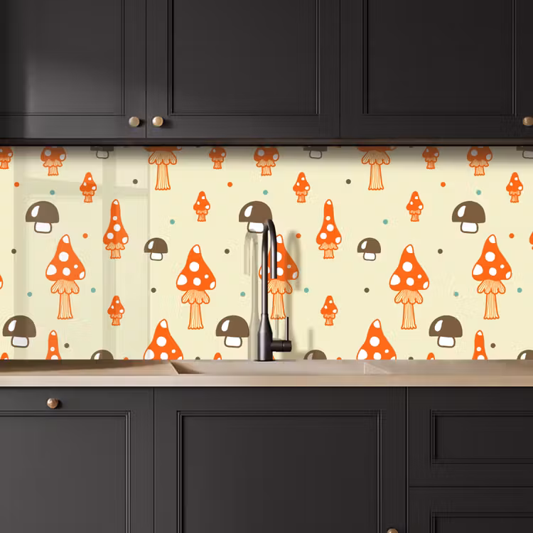 Schienale cucina - Modelli - Fungo - Arancione — 6