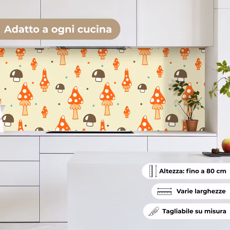 Schienale cucina - Modelli - Fungo - Arancione — 7