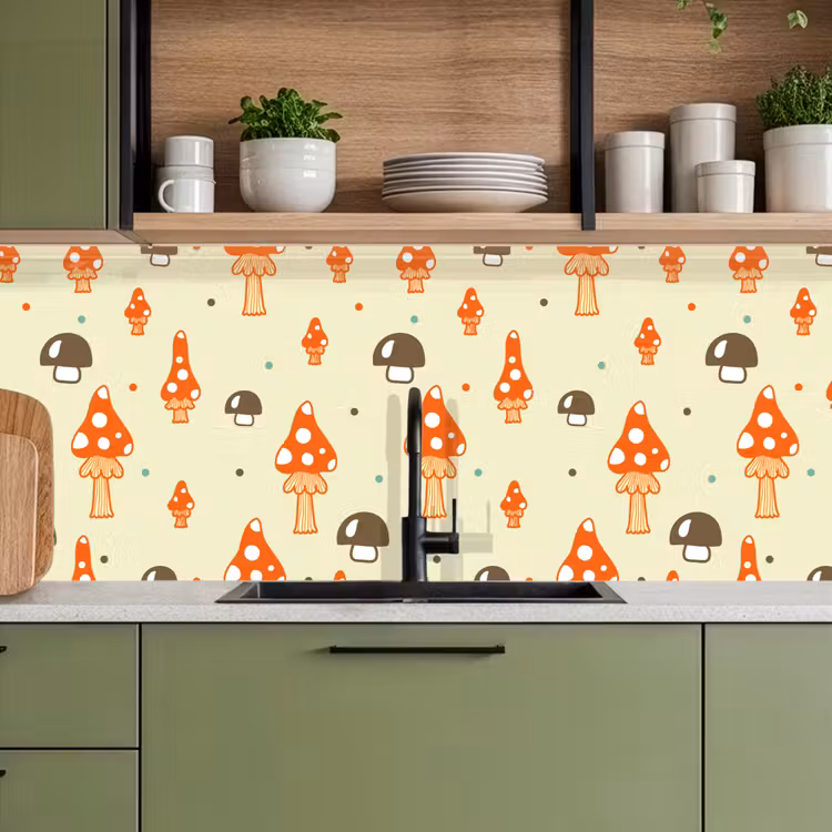 Schienale cucina - Modelli - Fungo - Arancione — 8