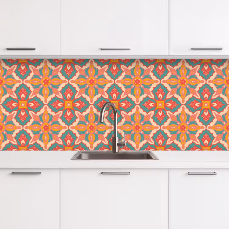 Schienale cucina - Motivo - Hippie - Arancione — 4