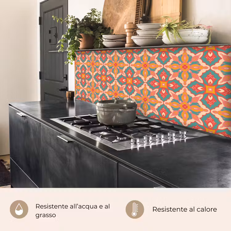 Schienale cucina - Motivo - Hippie - Arancione — 5