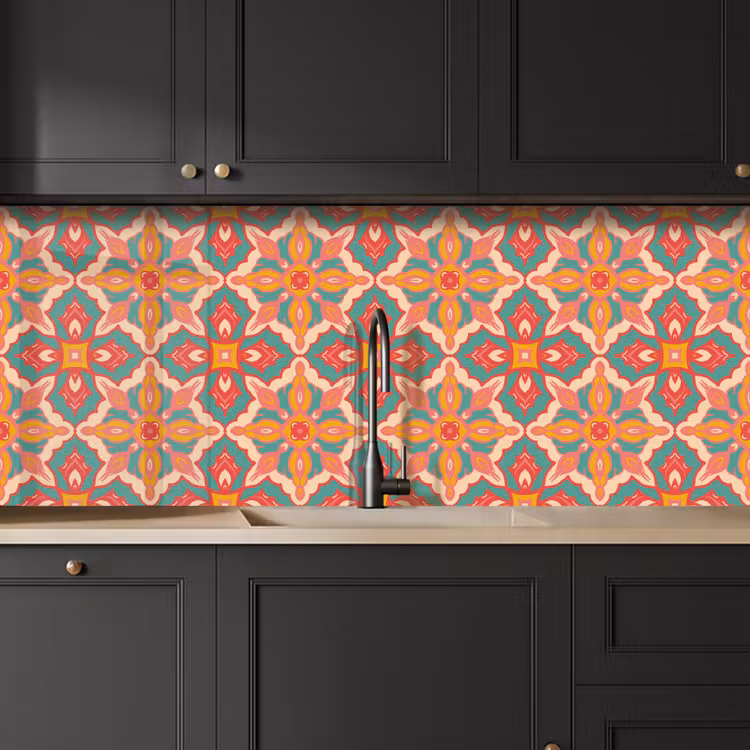 Schienale cucina - Motivo - Hippie - Arancione — 6