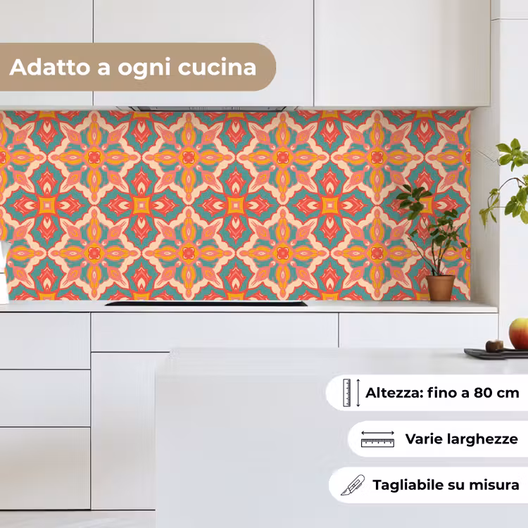 Schienale cucina - Motivo - Hippie - Arancione — 7