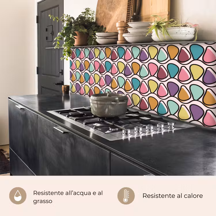 Schienale cucina - Motivo - Ovale - Pastello — 5