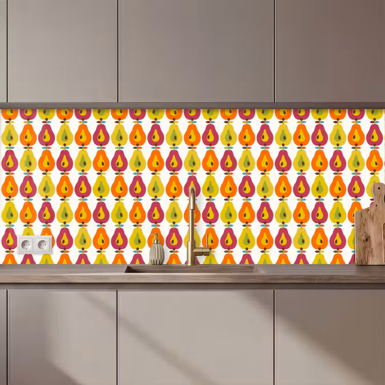 Schienale cucina - Retro - Design - Pera - Frutta — 1