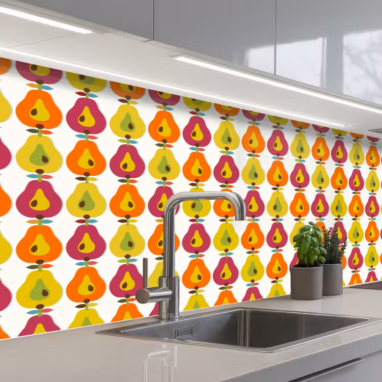 Schienale cucina - Retro - Design - Pera - Frutta — 2