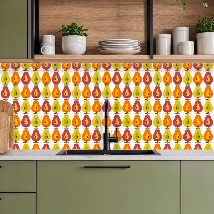Schienale cucina - Retro - Design - Pera - Frutta — 8