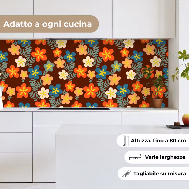 Schienale cucina - Retrò - Motivi - Fiori - Anni '70 — 7