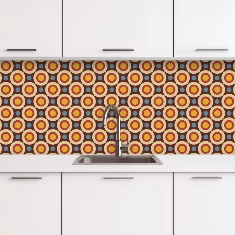 Schienale cucina - Retrò - Vintage - Design - Cerchio — 4