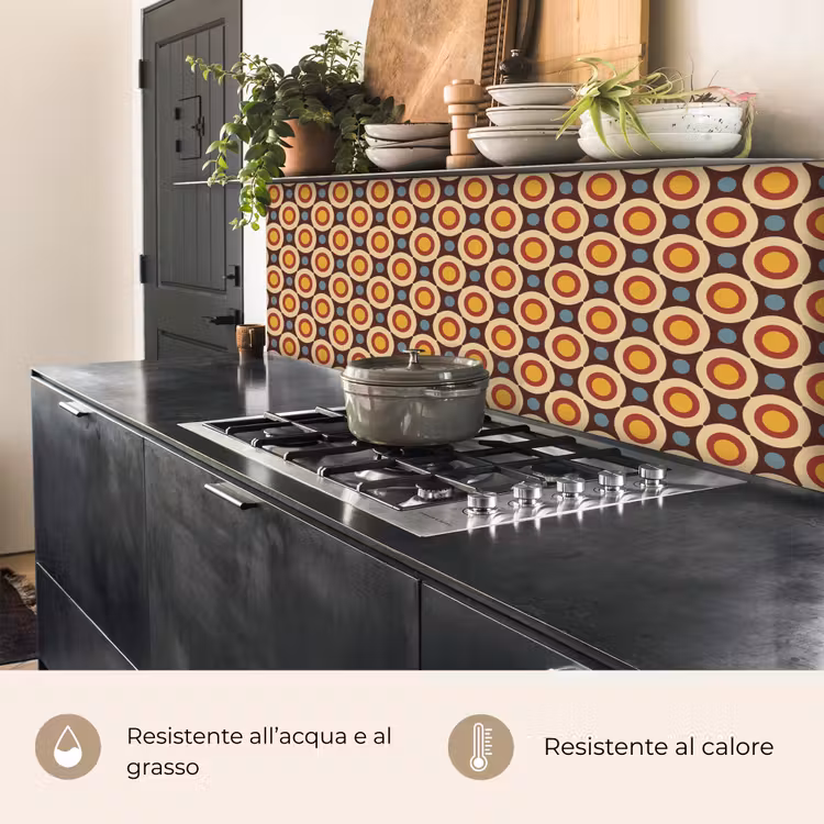 Schienale cucina - Retrò - Vintage - Design - Cerchio — 5
