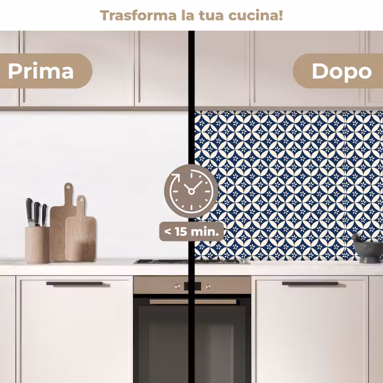 Schienale cucina - Giappone - Modelli - Blu — 3