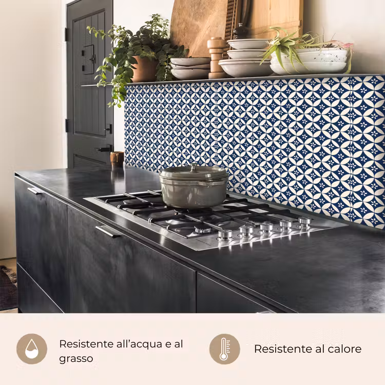 Schienale cucina - Giappone - Modelli - Blu — 5