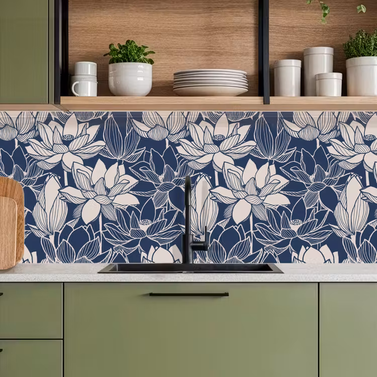 Schienale cucina - Loto - Blu - Modelli — 8