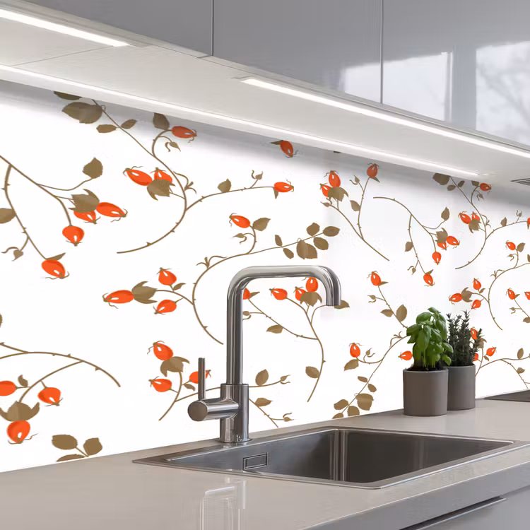 Schienale cucina - Modelli - Piante - Romantico - Botanico — 2
