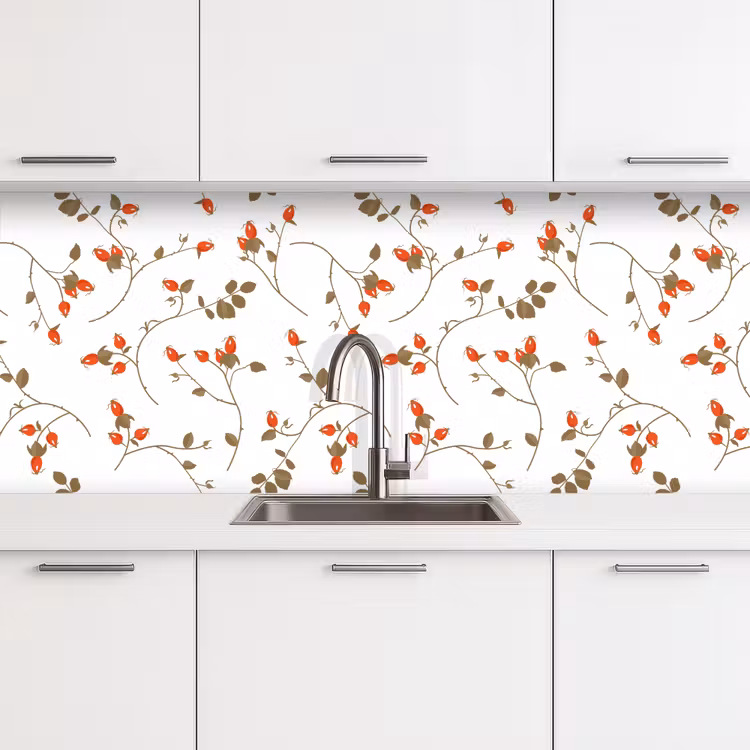 Schienale cucina - Modelli - Piante - Romantico - Botanico — 4