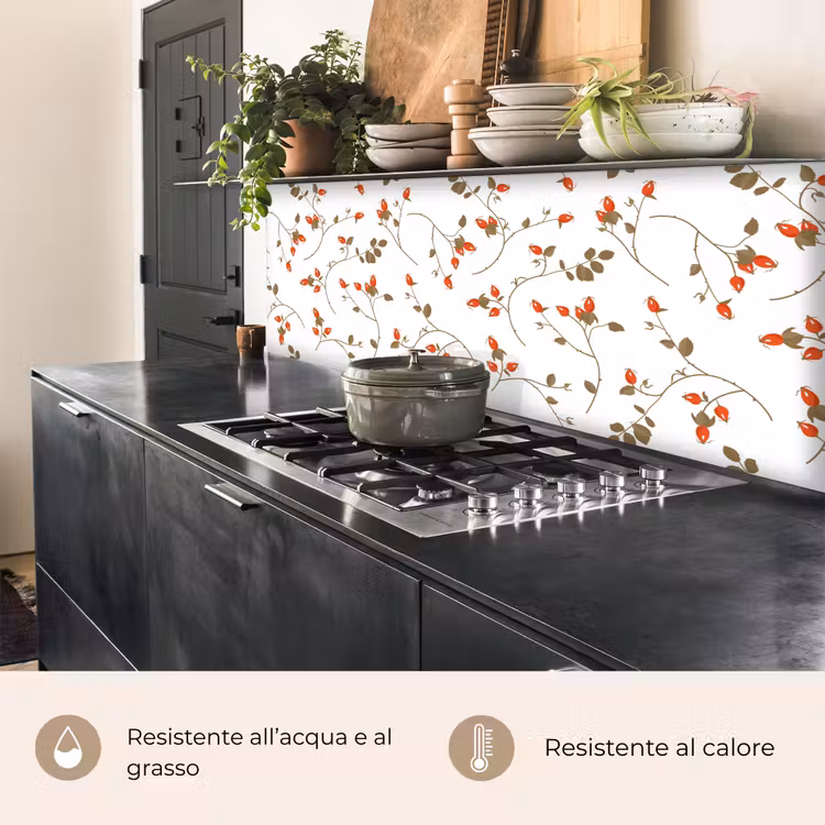 Schienale cucina - Modelli - Piante - Romantico - Botanico — 5