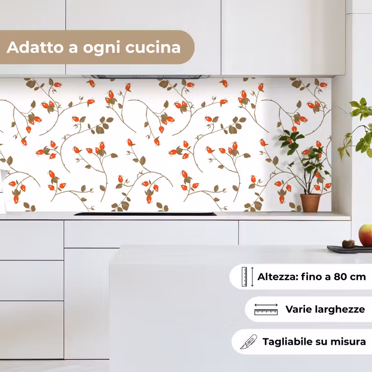 Schienale cucina - Modelli - Piante - Romantico - Botanico — 7