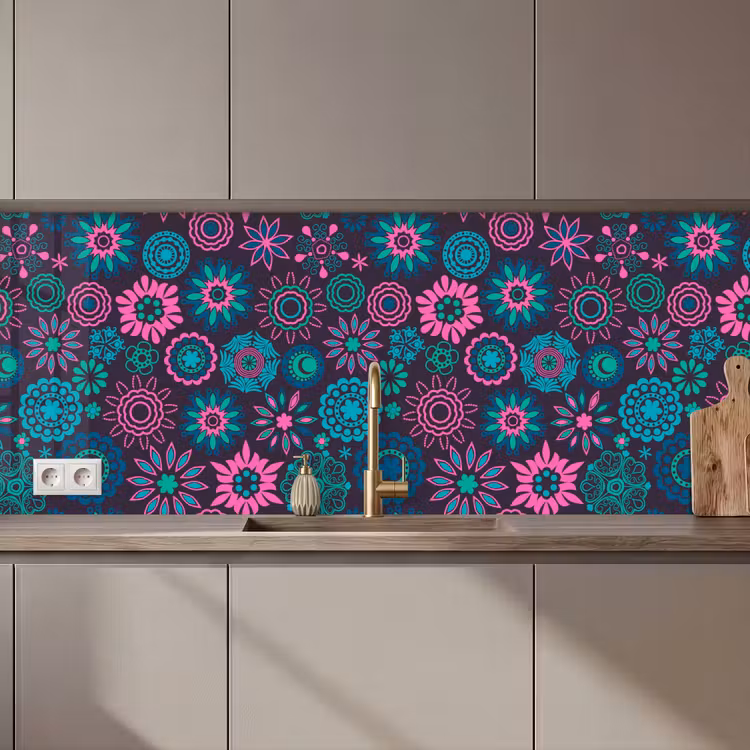 Schienale cucina - Neon - Fiori - Modelli — 1