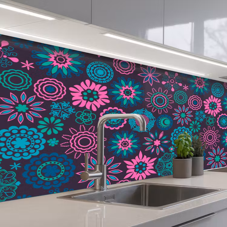 Schienale cucina - Neon - Fiori - Modelli — 2