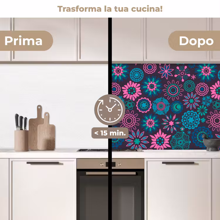 Schienale cucina - Neon - Fiori - Modelli — 3