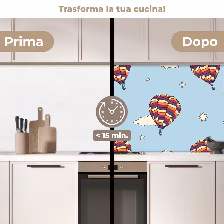 Schienale cucina - Design - Vintage - Mongolfiera — 3