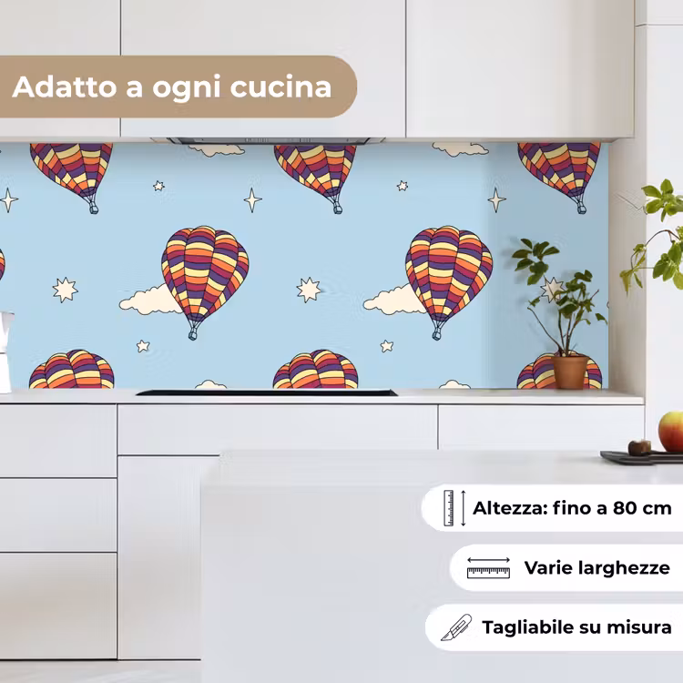 Schienale cucina - Design - Vintage - Mongolfiera — 7