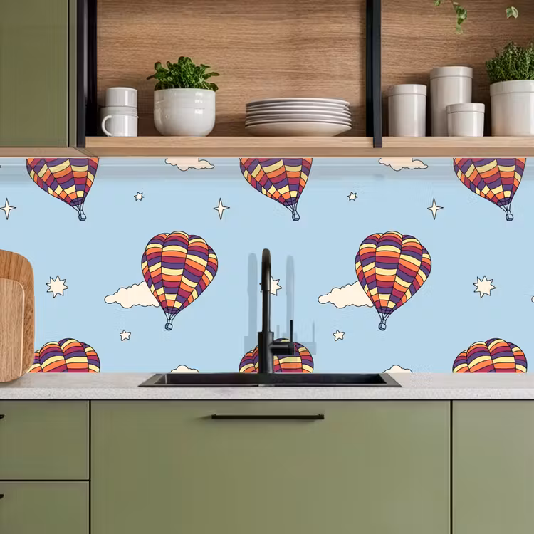 Schienale cucina - Design - Vintage - Mongolfiera — 8