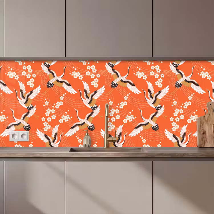 Schienale cucina - Gru - Sakura - Modelli - Giapponese — 1