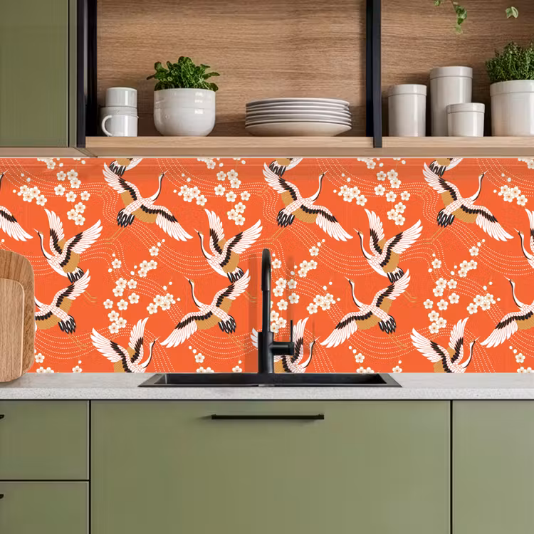 Schienale cucina - Gru - Sakura - Modelli - Giapponese — 8