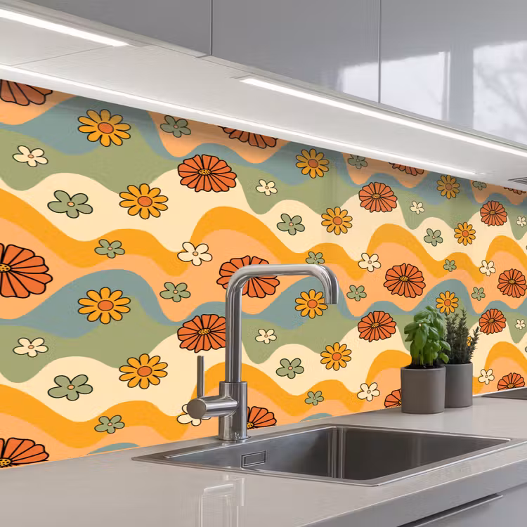 Schienale cucina - Modelli - Fiori - Vintage — 2