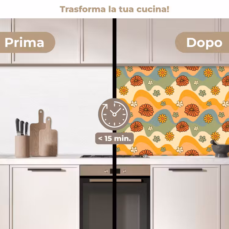 Schienale cucina - Modelli - Fiori - Vintage — 3