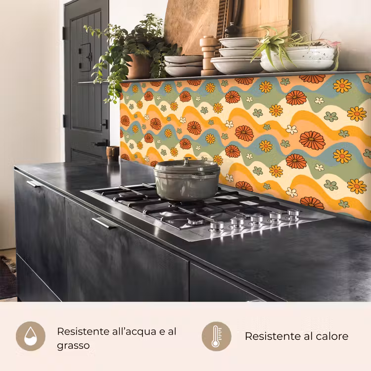 Schienale cucina - Modelli - Fiori - Vintage — 5